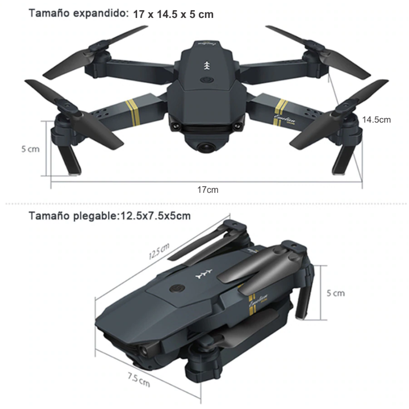 Drone Plegable Con Cámara Wifi 2.4g 998w